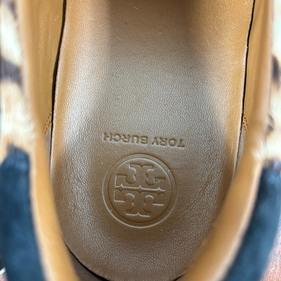 Tory Burch Leopard Print Calf Hair Loafers Sneakers 7.5 - Picture 8 of 10